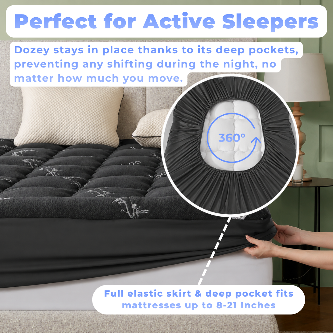 Dozey™ Bamboo Cooling Mattress Topper